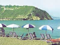 Beach Services Lido di Procida: umbrella, deckchairs,beach bed,changin rooms, shower Lido di Procida, Marina Chiaiolella island Procida, Naples, Italy